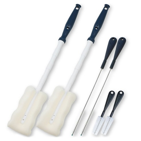 베이비베어 일자형 텀블러 세척솔 3종 세트, 네이비, 2세트