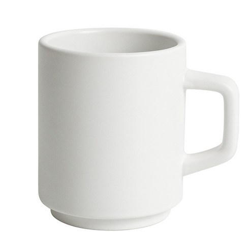 벤자민 무광 파스텔 컬러 레고 스택 머그 330ml, 화이트, 1개