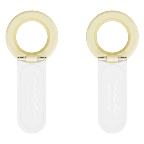 블럭마트 변기 뚜껑 커버 손잡이 TYPE1 2p, 크림