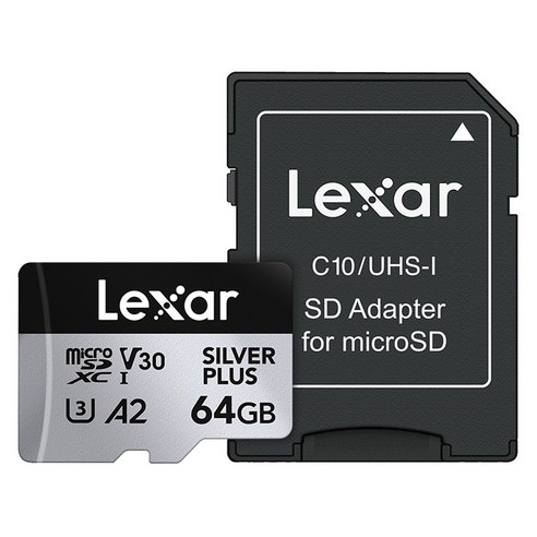 렉사 Professional Silver PLUS 마이크로SD 메모리카드, 64GB, 1개