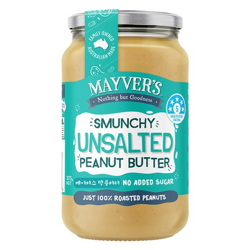 메이버스 스먼키 언쏠티드 피넛버터 구운땅콩100, 375g, 1개 - 땅콩버터잼 | 쿠팡