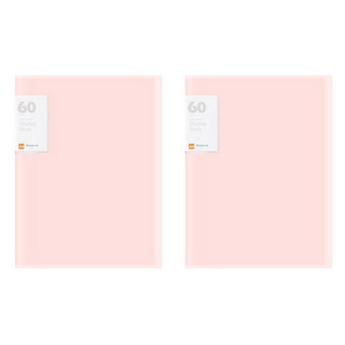 윰스 A4 60매 클리어파일, 핑크, 2개
