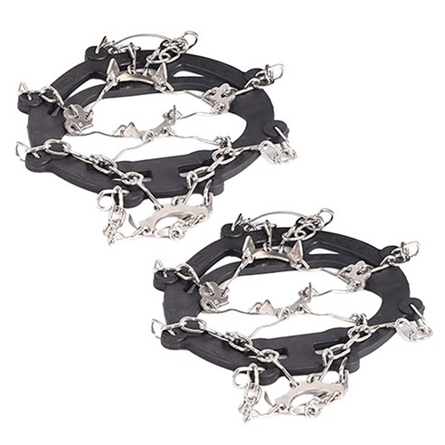 아이예스 휴대용 겨울 등산 미끄럼방지 아이젠, 블랙