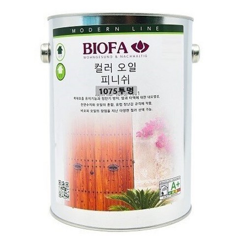 비오파 컬러 오일 피니쉬, 2.5L, 투명 1075, 1개