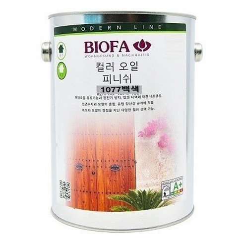 비오파 컬러 오일 피니쉬, 2.5L, 백색 1077, 1개
