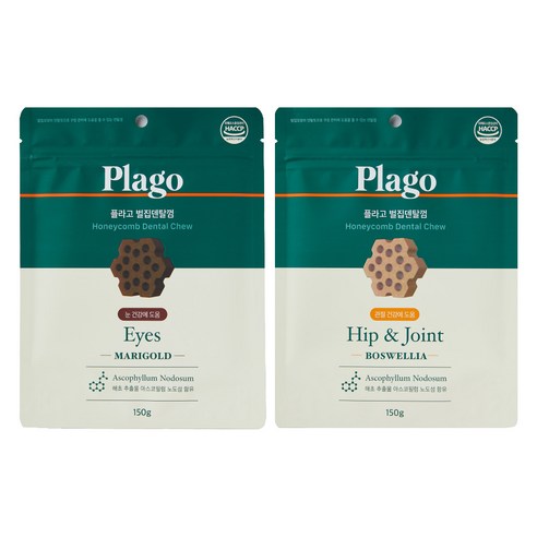 핏펫 강아지 플라고 벌집덴탈껌 아이즈 150g + 힙앤조인트 150g 세트, 혼합맛(눈건강/관절건강), 300g, 1세트
