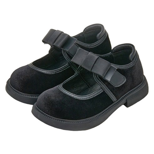 사랑스러움과 편안함을 선사하는 빔보빔바 여아용 벨벳 메리제인 구두