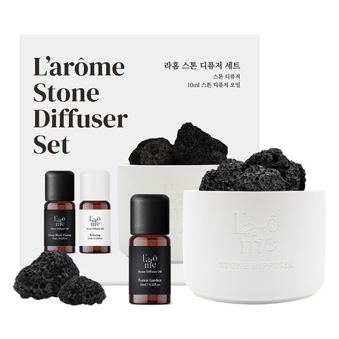 라홈 스톤 디퓨저 세트, 포레스트가든, 10ml, 1세트