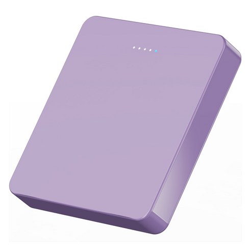 제이원 맥세이프 마그네틱 자석 미니 고속 보조배터리 5000mAh C타입, 화이트, DZ-MS5000