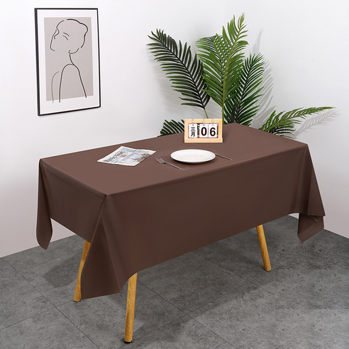 인아트 깔끔한 식탁보, 카멜브라운, 137 x 183 cm, 1개