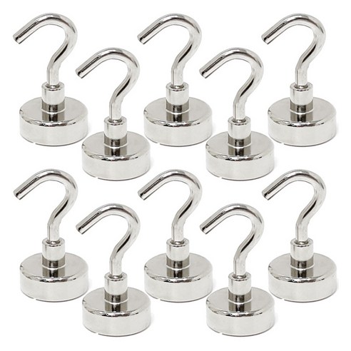 초강력 네오디움 후크 고리자석 25mm TJ10T, 실버, 10개