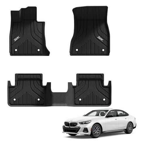 3W 에코라이너 TPE 카매트 1 + 2열 세트, BMW i5 G60 M60 eDrive40 2023년 10월 ~, 블랙