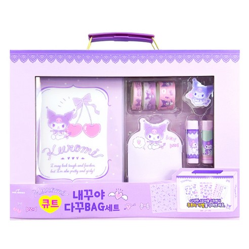 PINKMANGO 산리오 큐트 내꾸야 다꾸BAG세트, 쿠로미, 1개 다이어리/플래너 PINKMANGO 산리오 큐트 내꾸야 다꾸BAG세트, 쿠로미, 1개 다이어리/플래너