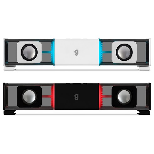 지클릭커 슈퍼 히어로 RGB 게이밍 키보드 마우스 세트 (화이트) 11 지클릭커 슈퍼히어로 g-shot 트랜스 RGB 페어런트 우퍼 컴퓨터 사운드바, 화이트