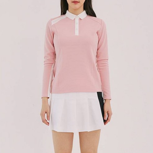 헤일리골프 여성용 라인 로고 긴팔 카라티셔츠 HS-KT1006
