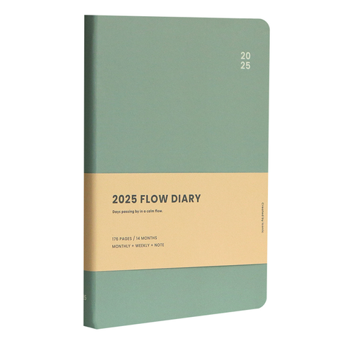 아이코닉 2025 플로우 다이어리 위클리 플래너 스케줄러, 04 Vintage mint, 1개