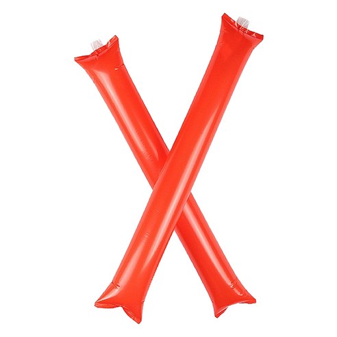 만들하비 컬러 막대 체육대회용 응원풍선 양쪽 세트, 레드, 20세트