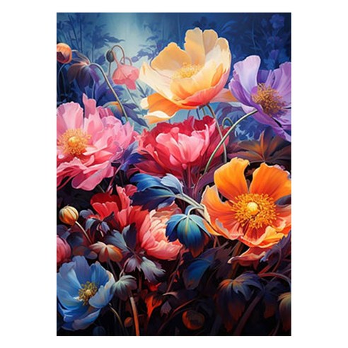 히여 DIY 보석 십자수 캔버스형 40 x 50 cm, 07. 연꽃 나비 KS-001, 1세트 11 데이소이 화려한 플라워 DIY 보석십자수 30 x 40 cm, 11 숲속의들꽃, 1개