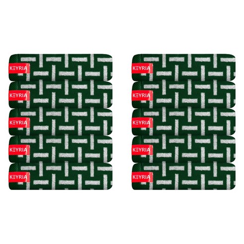 키리아 타올 150g 코마사, 그린 엣지, 10개