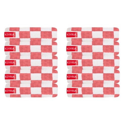 키리아 타올 150g 코마사, 코랄 체스, 10개