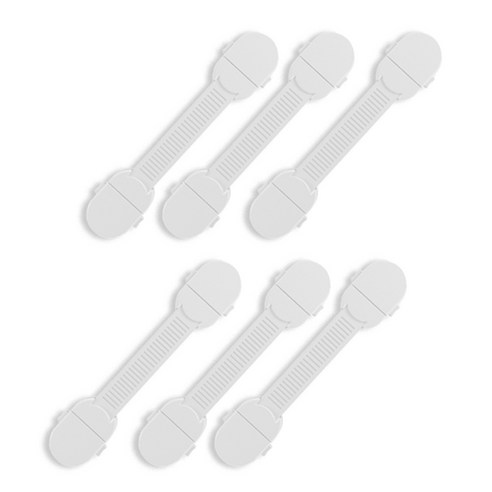 밴드형 서랍 잠금 장치 6p 화이트, 1세트