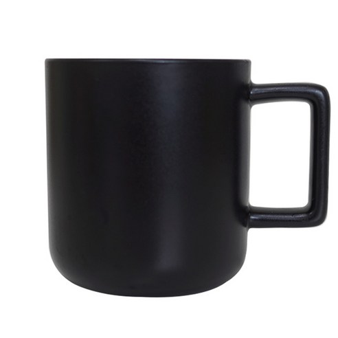 비비드 스퀘어 핸들 머그컵 310ml, 블랙, 1개