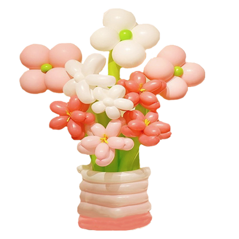 타이탄 잔치 생일 파티 이벤트 풍선 꽃다발 플라워 + 펌프 세트, 10(풍선), 랜덤발송(펌프), 1세트