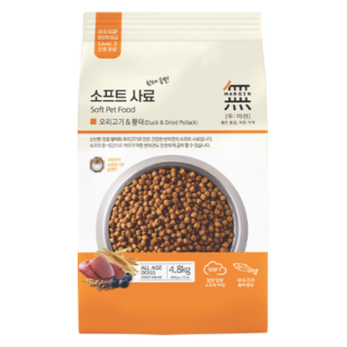 무마진 강아지 소프트사료 오리고기&황태, 오리, 4.8kg, 1개