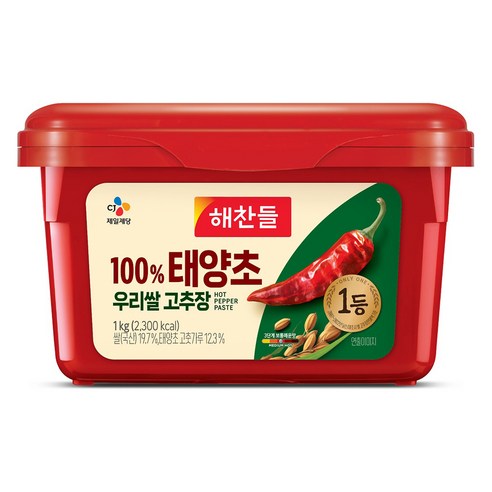 해찬들 100% 우리쌀 태양초 고추장, 1kg, 1개