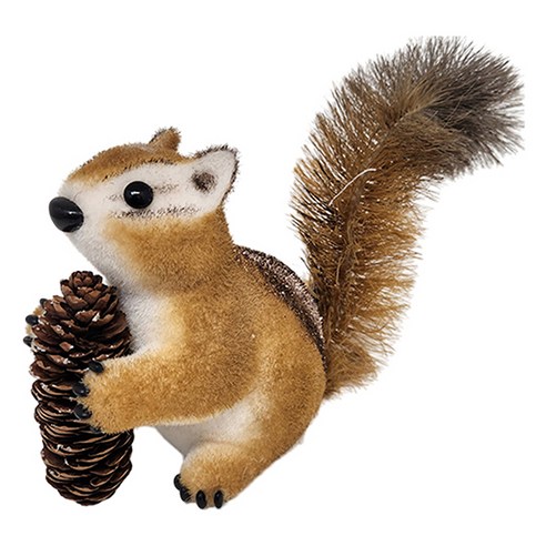 크리스마스 아기 솔방울 다람쥐 오너먼트, 브라운B, 27cm, 1개