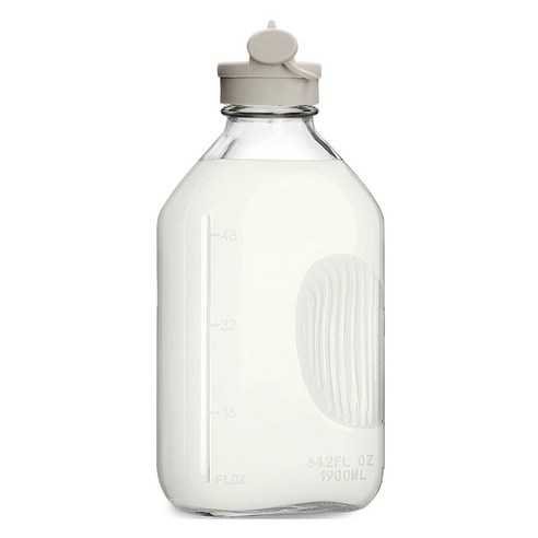 미르 갤런 온오프 다용도 눈금 유리병 그레이, 1.9L, 1개