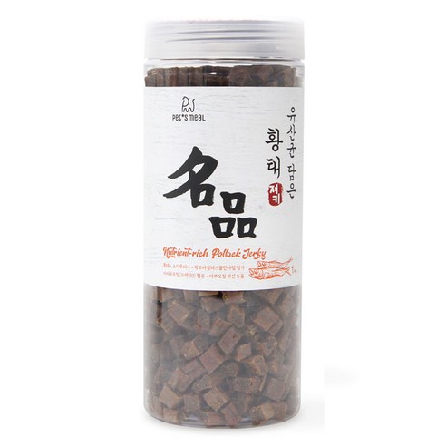펫클럽 강아지 펫츠밀 명품 유산균 담은 져키, 황태, 1kg, 1개