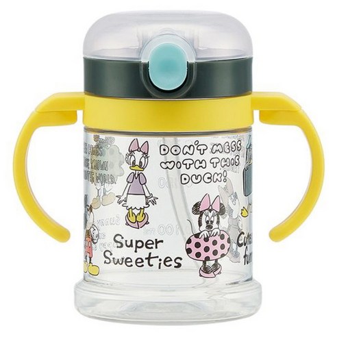 스케이터 원터치 양손 빨대물통 KSHW1N, 미키마우스, 260ml, 1개