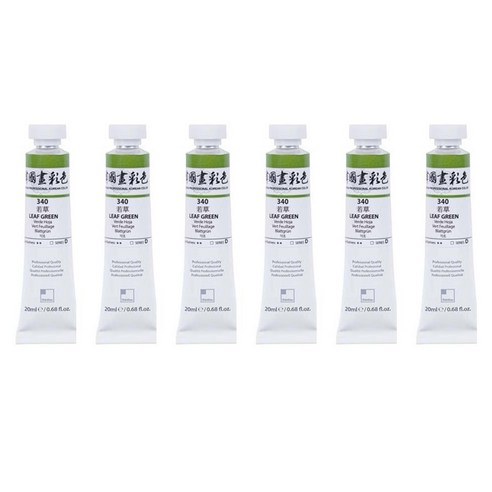 신한화구 전문가 한국화 물감 340 약초 6p, 20ml, 1색