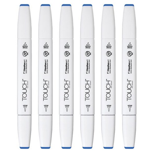 터치 트윈 브러쉬 마카 74 BRILLIANT BLUE, 6개, 1색