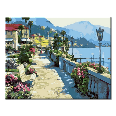 모모픽스페인팅 DIY 명화 그리기 40 x 50 cm, J62 벨라지오 산책로, 1개
