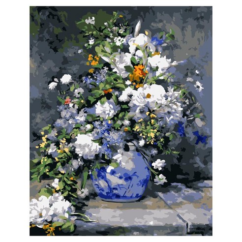 모모픽스페인팅 DIY 명화 그리기 40 x 50 cm, I06 르누아르 봄의 부케, 1개