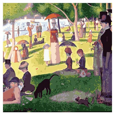 모모픽스페인팅 DIY 명화 그리기 60 x 75 cm, WH05 쇠라 그랑드자트 일요일 오후, 1개