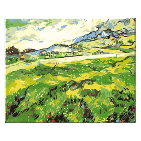 모모픽스페인팅 DIY명화그리기 40 x 50 cm, J05 고흐 푸른 밀밭, 1개