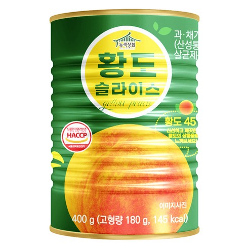 녹색상회 황도 슬라이스, 400g, 1개