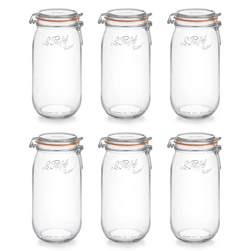 르파르페 슈퍼자 유리 밀폐용기, 2L, 6개