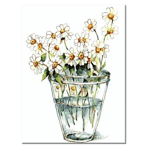 모모픽스페인팅 DIY 명화그리기 세트 30 x 40 cm, C04 보테니컬 캐모마일, 1세트
