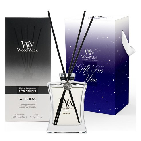 우드윅 시그니처 디퓨저 기프트 에디션, 화이트 틱, 100ml, 1개