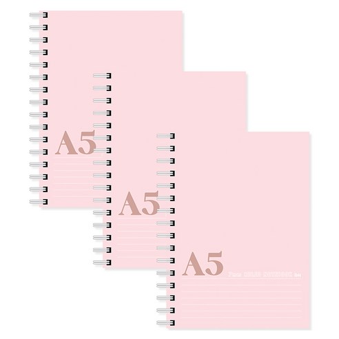 아이비스 A5스프링 노트, 핑크, 3개