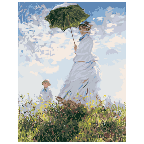 모모픽스페인팅 DIY 명화그리기 세트 60 x 75 cm, WH09 모네 양산을쓴여인, 1세트