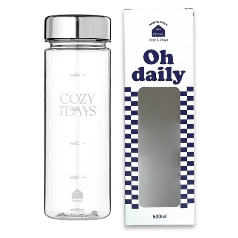 오데일리 보온보냉 메탈 트라이탄 물병, 화이트, 1개, 500ml