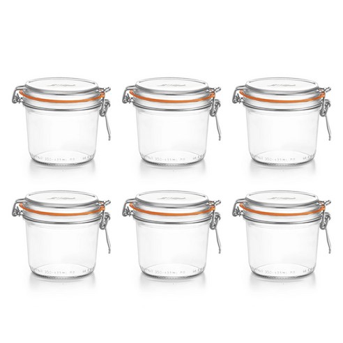 르파르페 슈퍼테린 유리 밀폐용기, 350ml, 6개