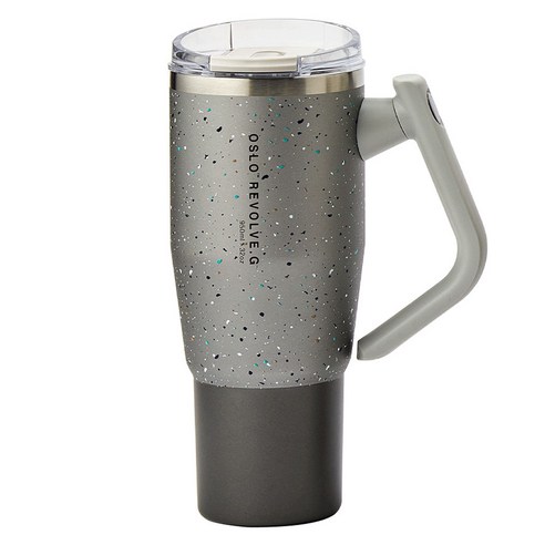 오슬로 리볼브 G 회전 핸들 텀블러, 도트그레이, 950ml, 1개