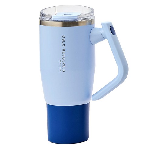 오슬로 리볼브 G 회전 핸들 텀블러, 블루, 950ml, 1개
