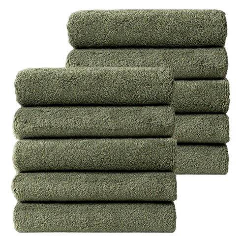 코튼클라우드 호텔 수건 200g 40수 코마사, 딥그린, 10개